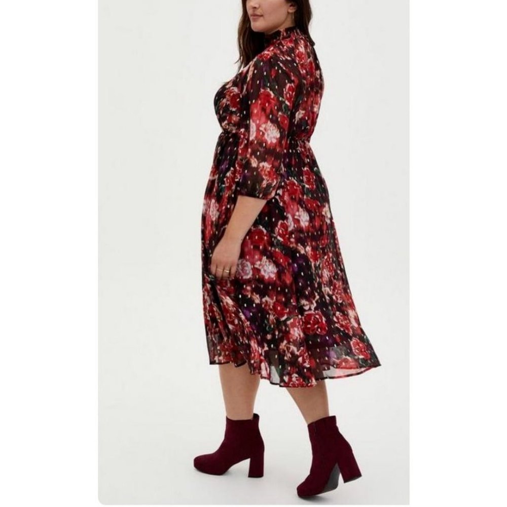 Torrid Blouson Dress 1X 14 16 NWT NEW Washable - Picture 8 of 12